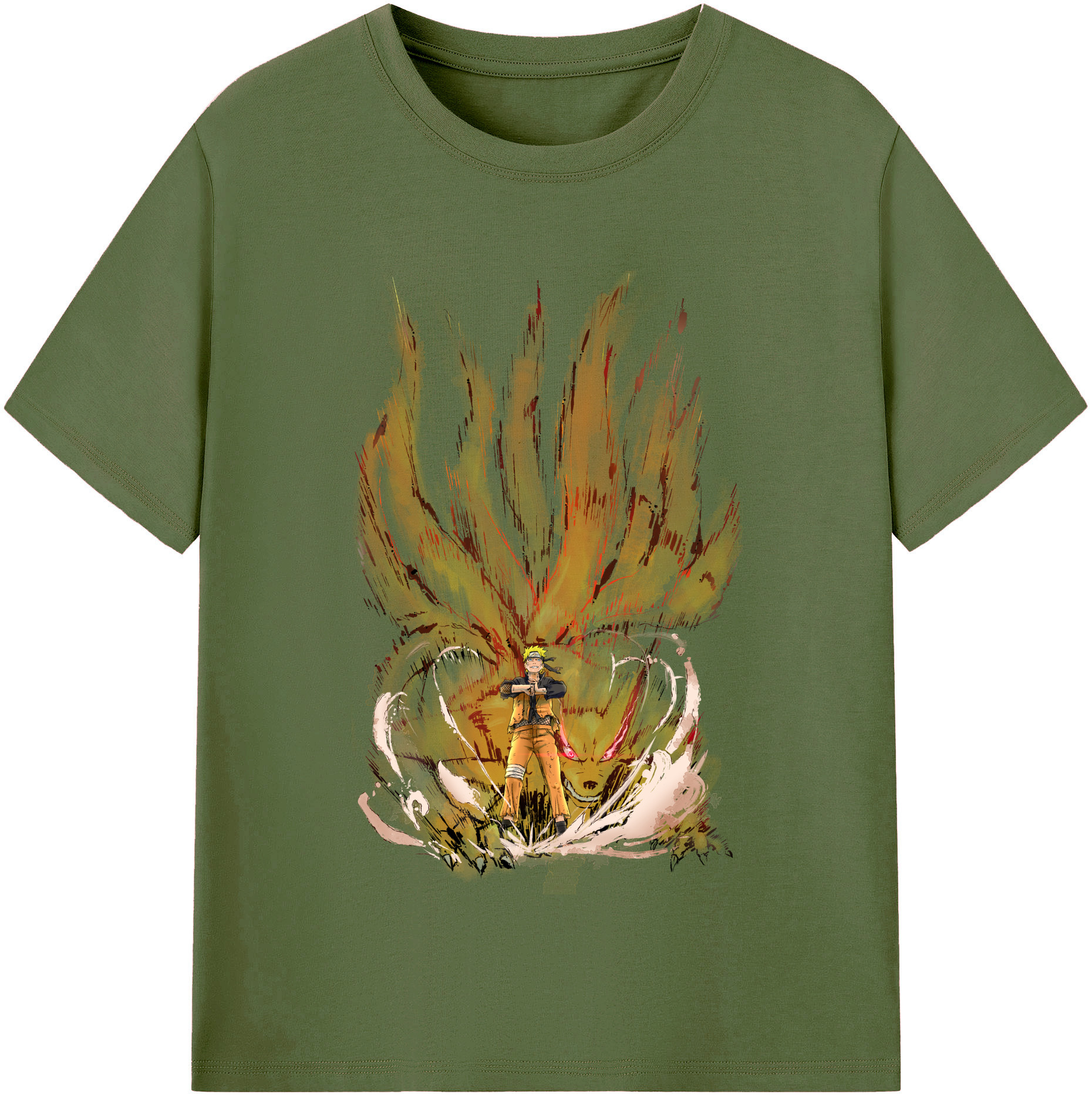 （画像用） NARUTO -ナルト- うずまき ナルト Uzumaki Naruto 綿100％半袖Tシャツ（フロントプリント）